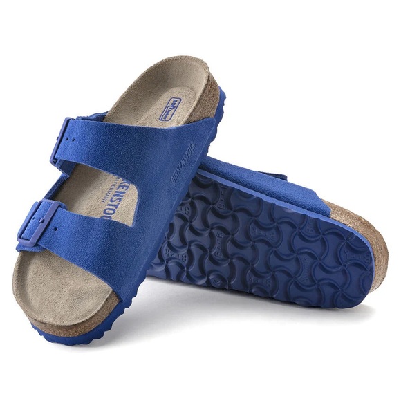 Birkenstock Shoes - Birkenstock Arizona Suede Ultra Blue sandals